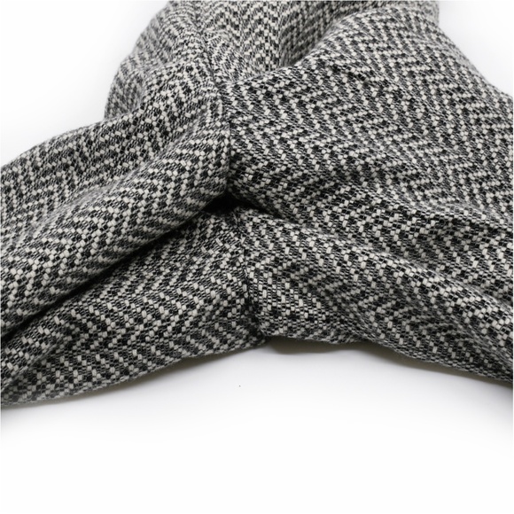 JAEGER Vintage Cropped Blazer Black/White Herringbone Cashmere/Wool Blend US 8 - Picture 10 of 12